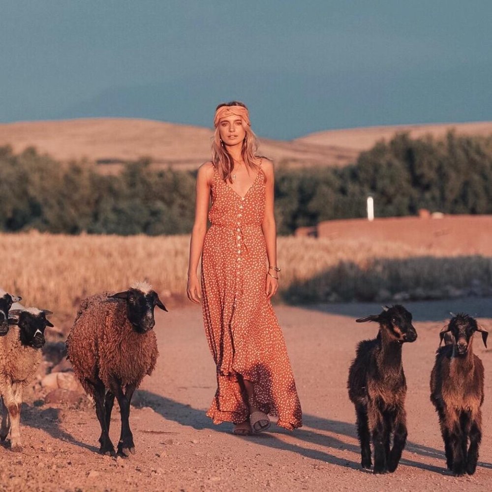 🆕HOT SELLER -  BOHO MAXI PRINTED DRESS - Picture 5 of 14